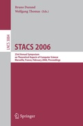 Cover: STACS 2006 - Springer