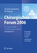 Cover: Chirurgisches Forum 2006 f&uuml;r experimentelle und klinische Forschung - Springer