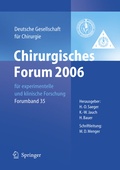 Cover: Chirurgisches Forum 2006 f&uuml;r experimentelle und klinische Forschung - Springer