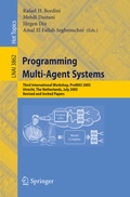 Cover: Programming Multi-Agent Systems - Springer