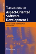 Cover: Transactions on Aspect-Oriented Software Development I - Springer
