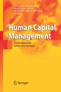 Cover: Human Capital Management - Springer