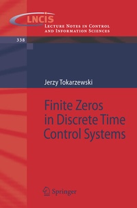 Abbildung von: Finite Zeros in Discrete Time Control Systems - Springer