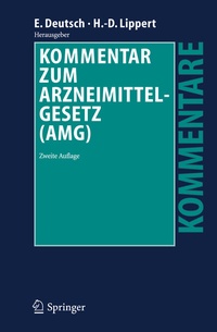 Abbildung von: Kommentar zum Arzneimittelgesetz (AMG) - Springer