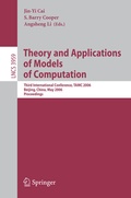 Cover: Theory and Applications of Models of Computation - Springer