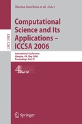 Cover: Computational Science and Its Applications - ICCSA 2006 - Springer