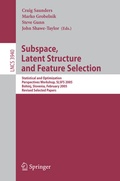 Cover: Subspace, Latent Structure and Feature Selection - Springer