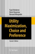 Cover: Utility Maximization, Choice and Preference - Springer