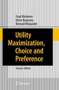 Enlarge image Cover: Utility Maximization, Choice and Preference - Springer