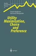 Cover: Utility Maximization, Choice and Preference - Springer