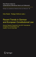 Cover: Recent Trends in German and European Constitutional Law - Springer