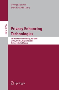 Enlarge image Cover: Privacy Enhancing Technologies - Springer