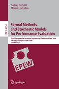 Cover: Formal Methods and Stochastic Models for Performance Evaluation - Springer