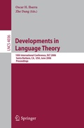 Cover: Developments in Language Theory - Springer