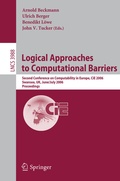 Cover: Logical Approaches to Computational Barriers - Springer