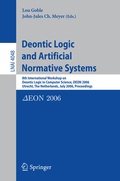 Cover: Deontic Logic and Artificial Normative Systems - Springer