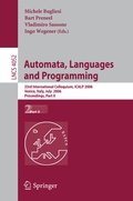 Cover: Automata, Languages and Programming - Springer