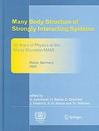 Enlarge image Cover: Many Body Structure of Strongly Interacting Systems - Springer