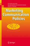 Cover: Marketing Communication Policies - Springer