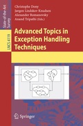 Cover: Advanced Topics in Exception Handling Techniques - Springer