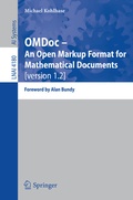 Cover: OMDoc -- An Open Markup Format for Mathematical Documents [version 1.2] - Springer