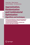 Cover: Approximation, Randomization, and Combinatorial Optimization. Algorithms and Techniques - Springer