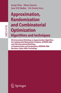 Enlarge image Cover: Approximation, Randomization, and Combinatorial Optimization. Algorithms and Techniques - Springer