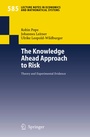 Cover: The Knowledge Ahead Approach to Risk - Springer