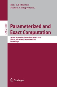 Enlarge image Cover: Parameterized and Exact Computation - Springer