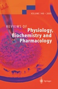 Cover: Reviews of Physiology, Biochemistry and Pharmacology - Springer