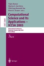 Cover: Computational Science and Its Applications - ICCSA 2003 - Springer