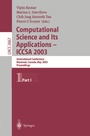 Cover: Computational Science and Its Applications - ICCSA 2003 - Springer