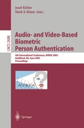 Cover: Audio-and Video-Based Biometric Person Authentication - Springer