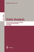 Cover: Static Analysis - Springer