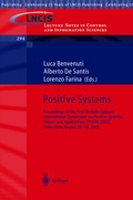 Cover: Positive Systems: Theory and Applications - Springer