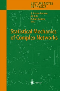 Enlarge image Cover: Statistical Mechanics of Complex Networks - Springer