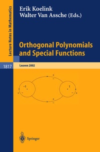 Enlarge image Cover: Orthogonal Polynomials and Special Functions - Springer