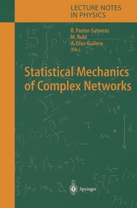 Enlarge image Cover: Statistical Mechanics of Complex Networks - Springer
