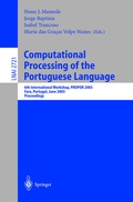Cover: Computational Processing of the Portuguese Language - Springer