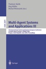 Cover: Multi-Agent Systems and Applications III - Springer