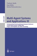 Cover: Multi-Agent Systems and Applications III - Springer