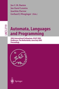 Enlarge image Cover: Automata, Languages and Programming - Springer