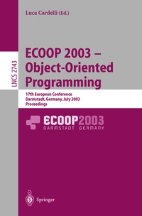Enlarge image Cover: ECOOP 2003 - Object-Oriented Programming - Springer