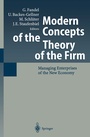 Cover: Modern Concepts of the Theory of the Firm - Springer