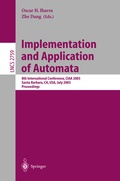 Cover: Implementation and Application of Automata - Springer