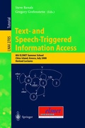 Cover: Text- and Speech-Triggered Information Access - Springer