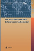 Cover: The Role of Multinational Enterprises in Globalization - Springer