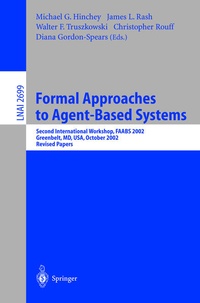 Enlarge image Cover: Formal Approaches to Agent-Based Systems - Springer