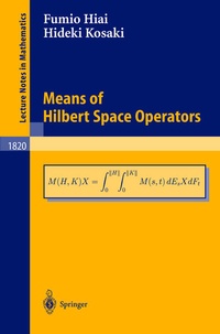 Enlarge image Cover: Means of Hilbert Space Operators - Springer