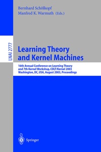Enlarge image Cover: Learning Theory and Kernel Machines - Springer